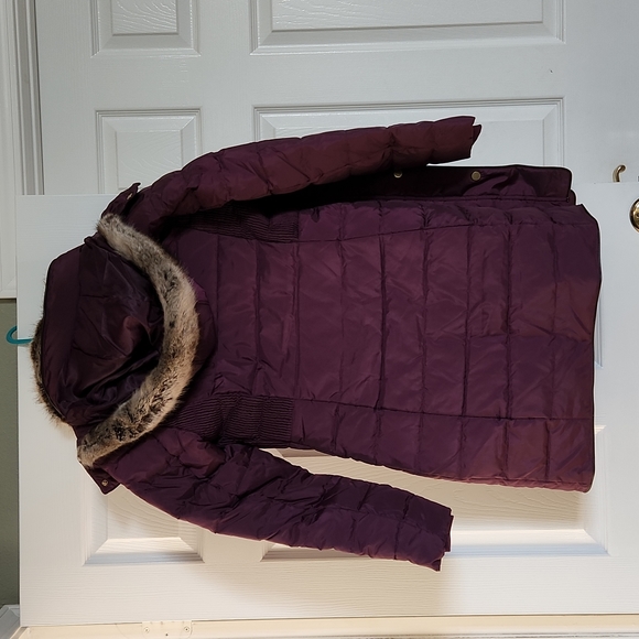Joules Burgundy Caldcott Puffer Coat - Picture 10 of 11